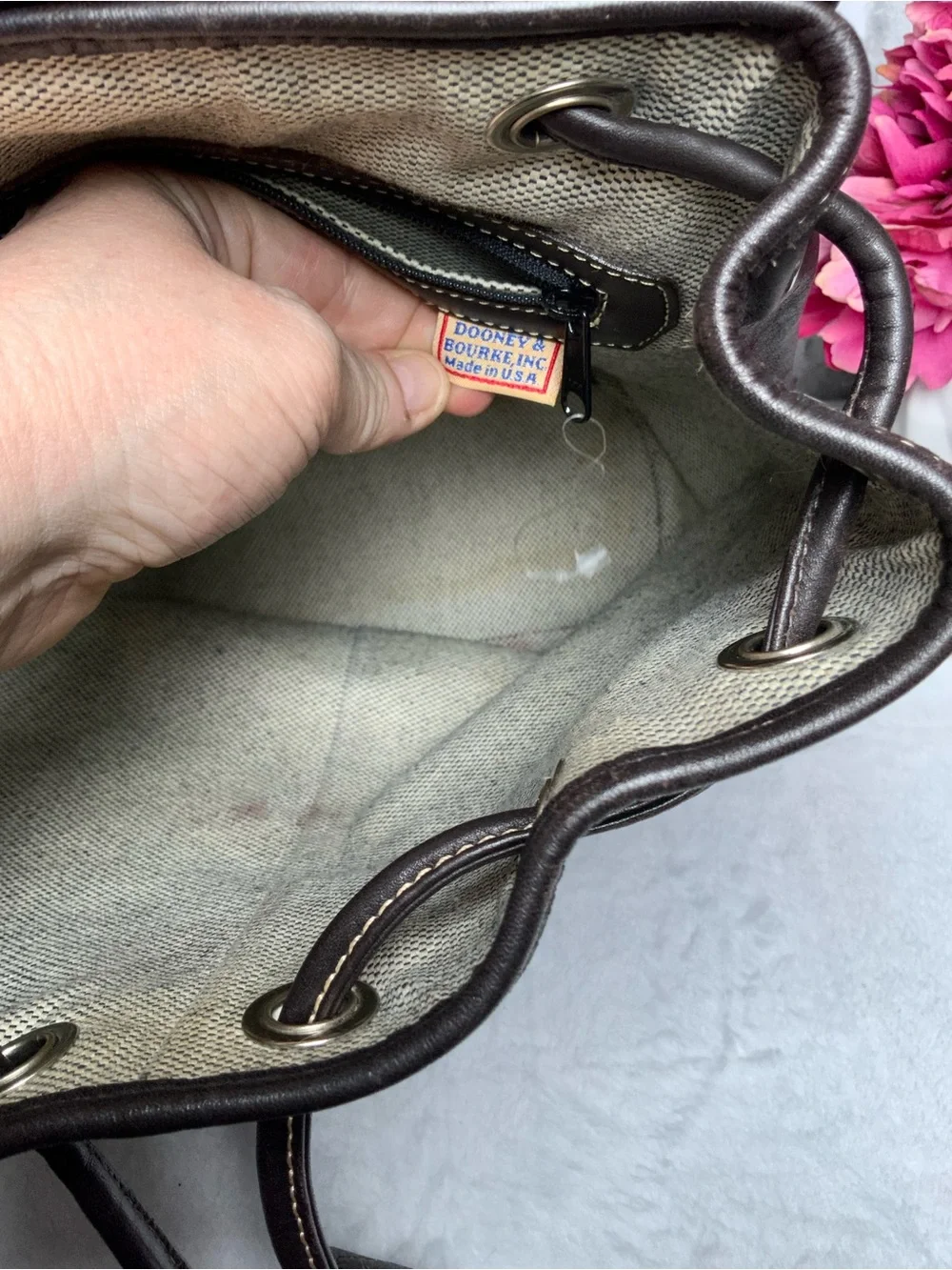 Dooney & Bourke Women's Black Leather Backpack